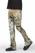 Ulysee Tree Camo Painter Stacked Flare Jean