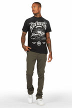 Tally Black T-Shirt/Stacked Track Set