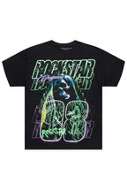 Kruz Black/Green Oversized Graphic T-Shirt