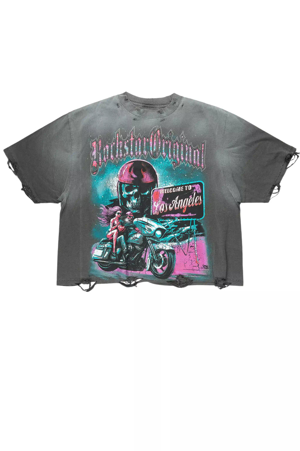 Reece Charcoal/Multi Oversized Graphic T-Shirt