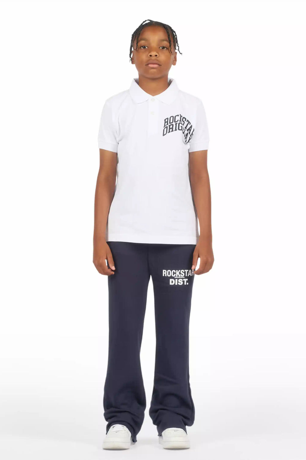 Boys Alpine Navy Stacked Trackpant