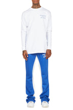 Briggs White/Royal Long Sleeve T-Shirt/Baggy Pant Set