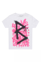 Girls Nahomy White Graphic T-Shirt