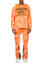 Nelly Orange Hoodie Stacked Flare Track Set