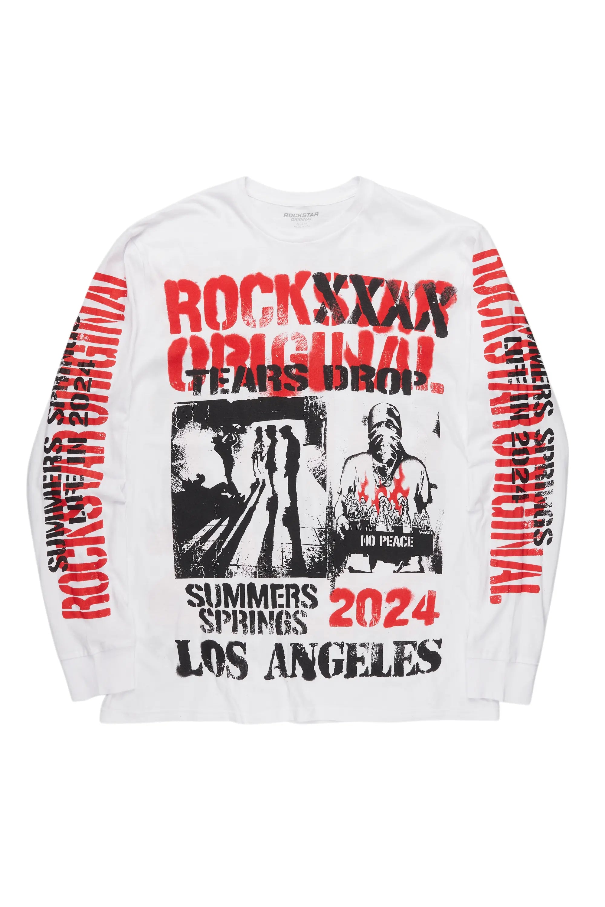 Lamani White Graphic Long Sleeve Tee