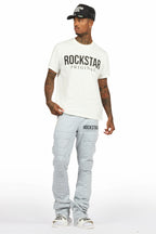 Emilio Heather Grey T-Shirt/Stacked Flare Track Set