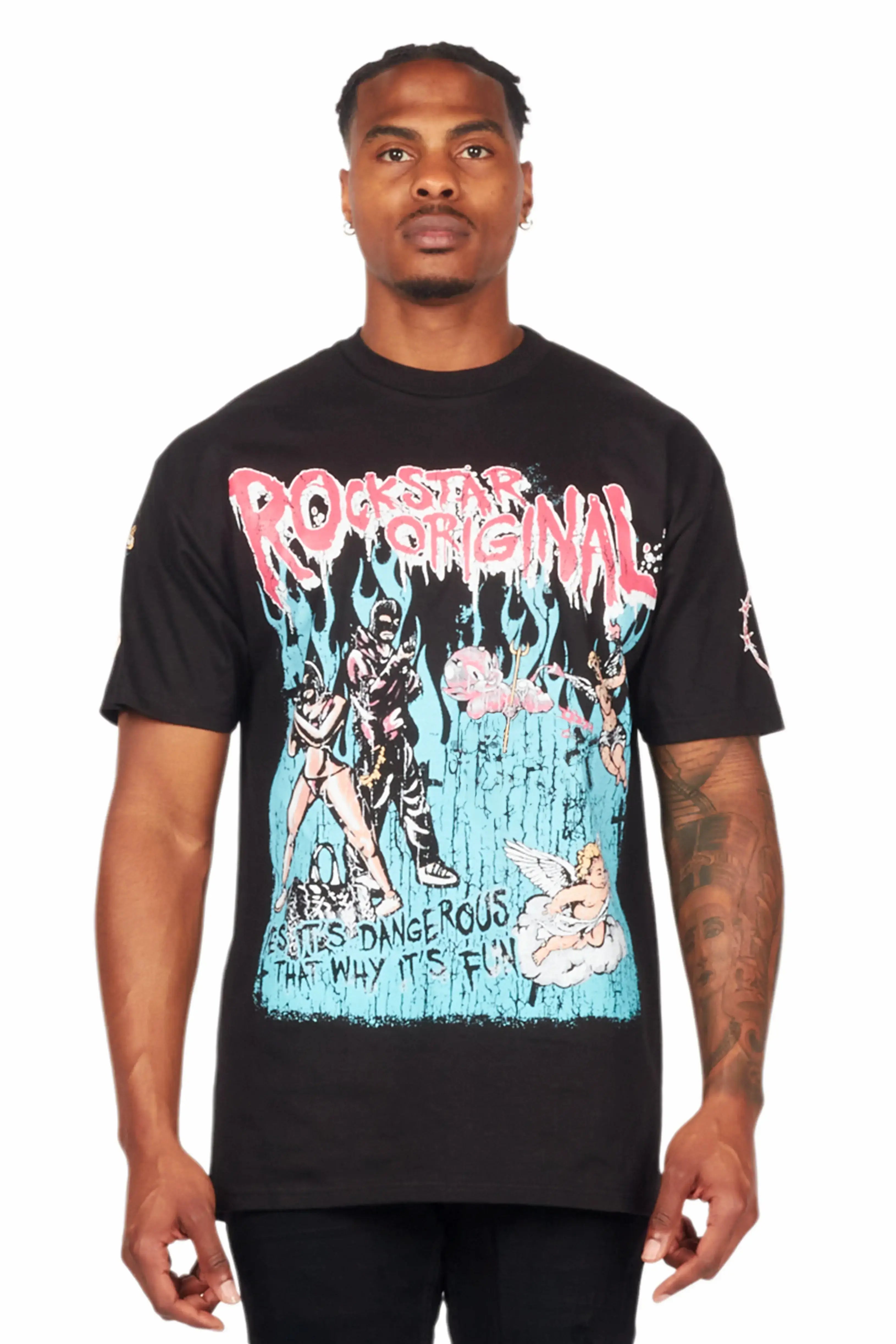 Little Lord Black Graphic T-Shirt