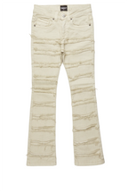 Girls Aynna Cream Stacked Flare Jean