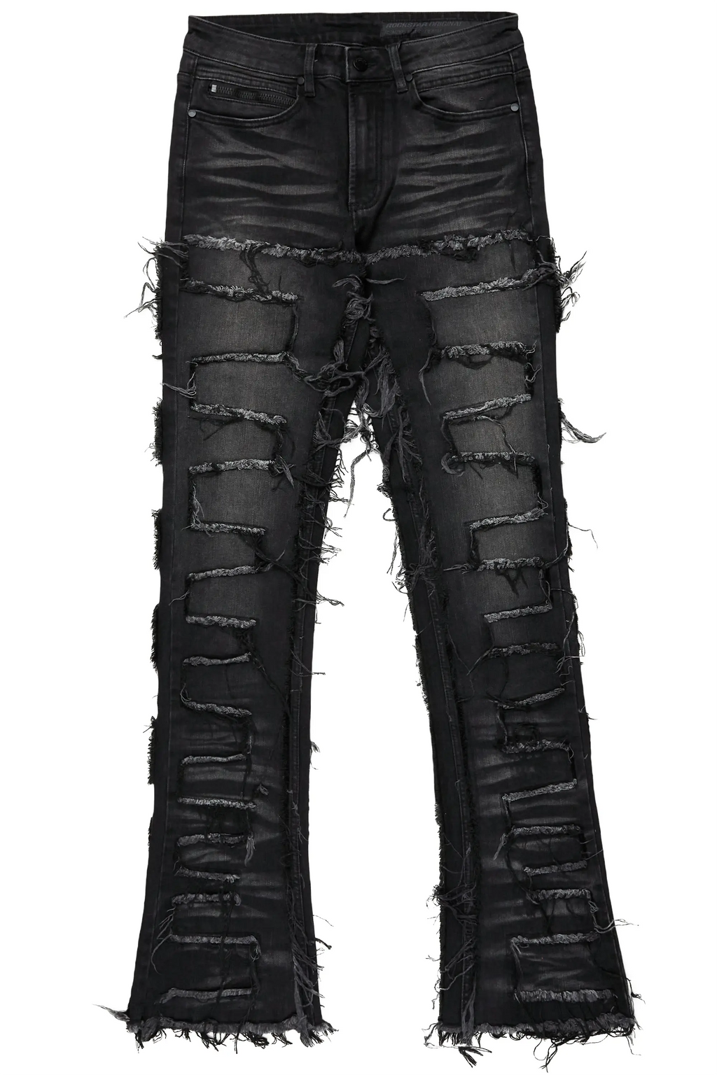 Shake Dark Grey Stacked Flare Jean