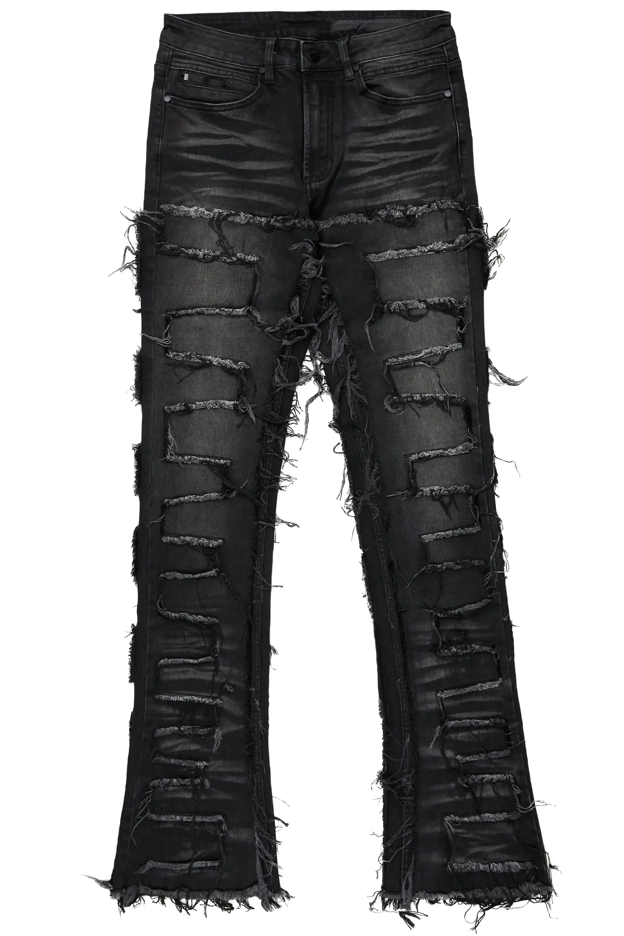 Shake Dark Grey Stacked Flare Jean