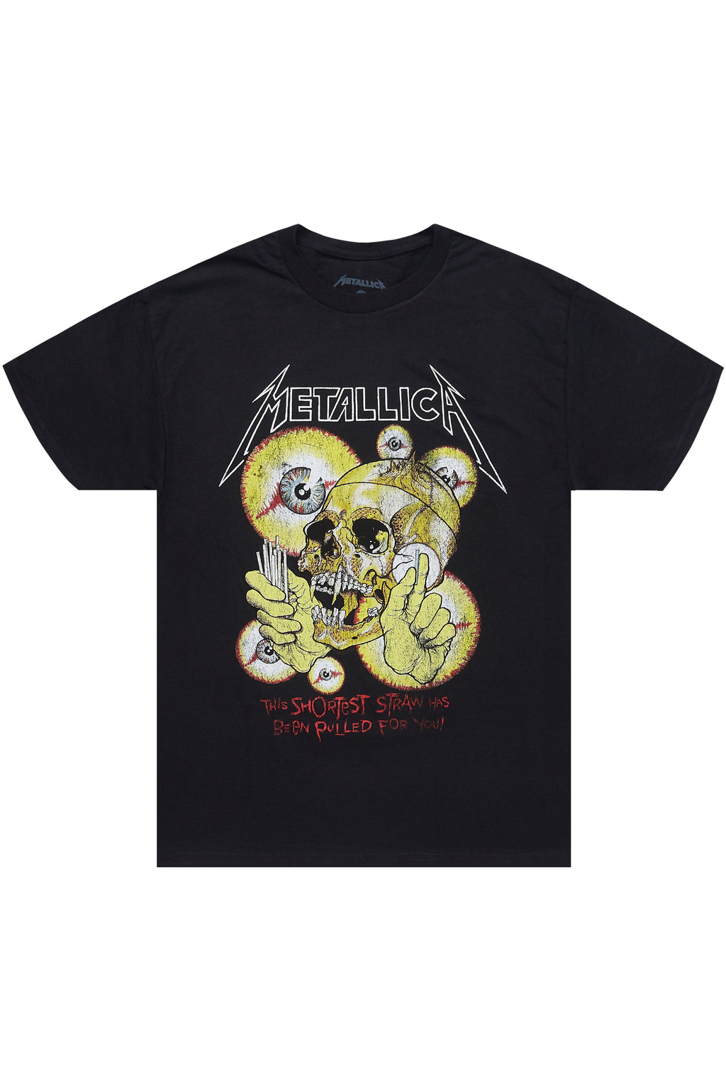 Metallica Shortest Straw Black/Red Graphic T-Shirt