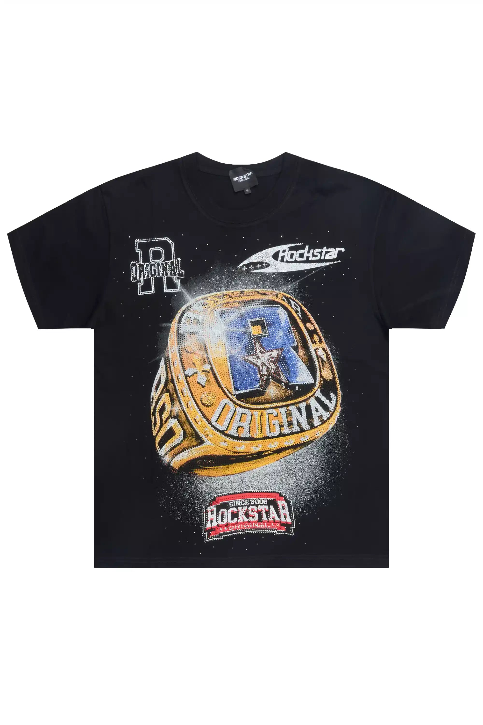 Champ Black Graphic Rhinestone T-Shirt