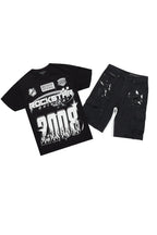 Amos Black T-Shirt/Denim Short Set