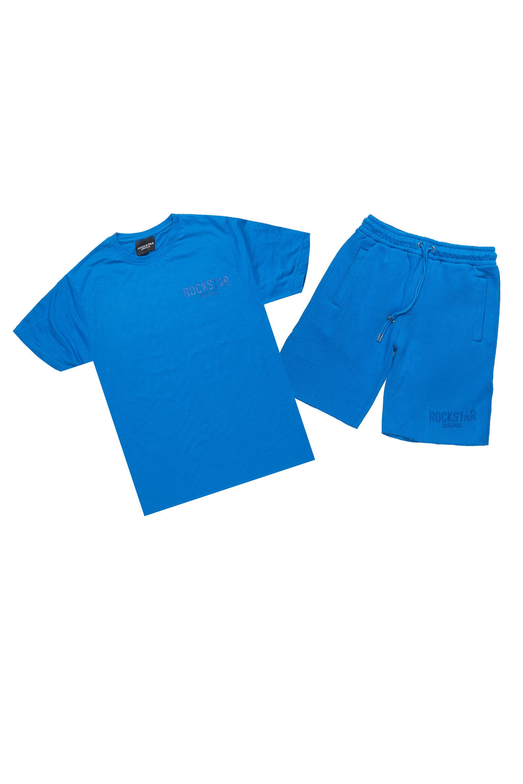 Sana Royal Blue T-Shirt/Raw Edge Short Set