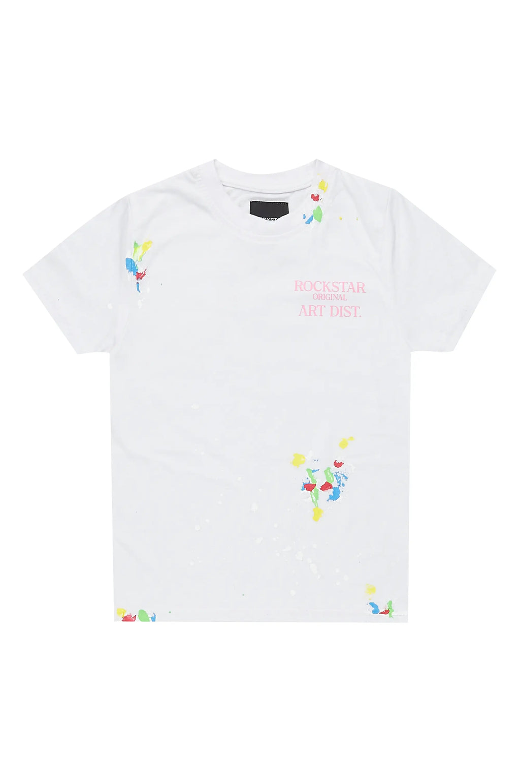 Girls Palmira White/Pink Graphic T-Shirt