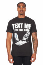 Textme Black Graphic T-Shirt