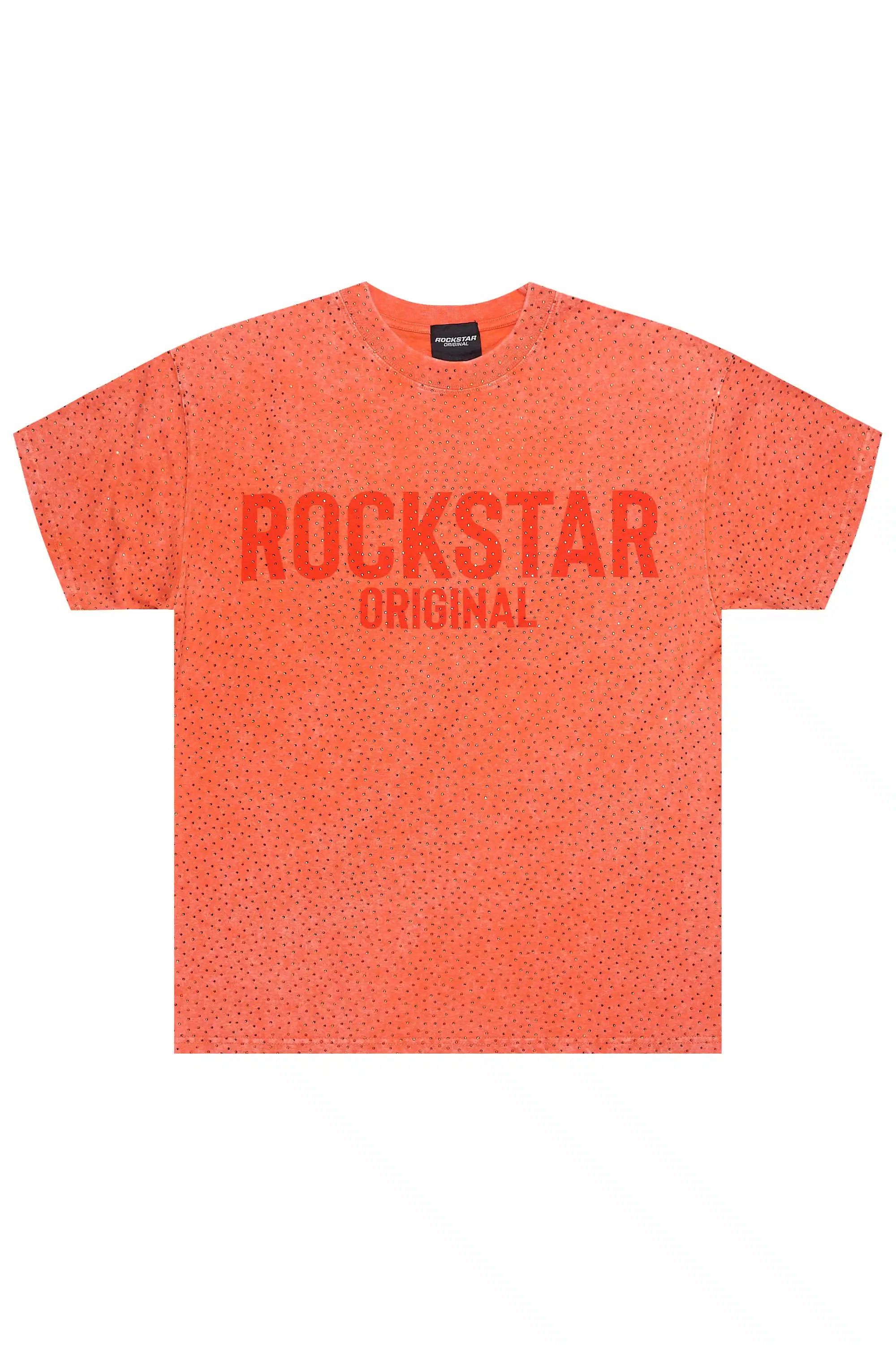 Fana Orange Rhinestone T-Shirt