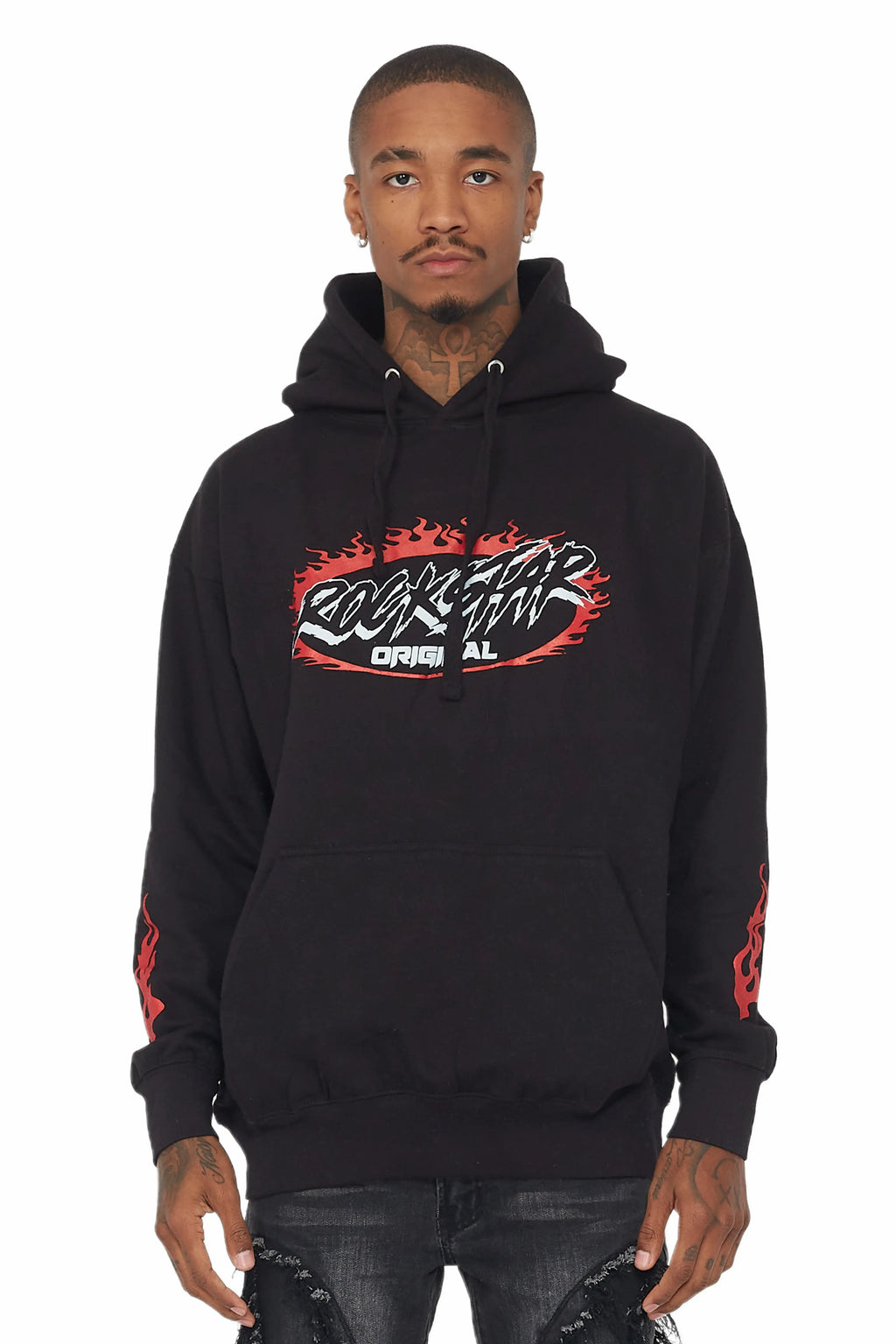 Draven Black/Red Graphic Hoodie