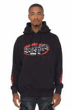 Draven Black/Red Graphic Hoodie