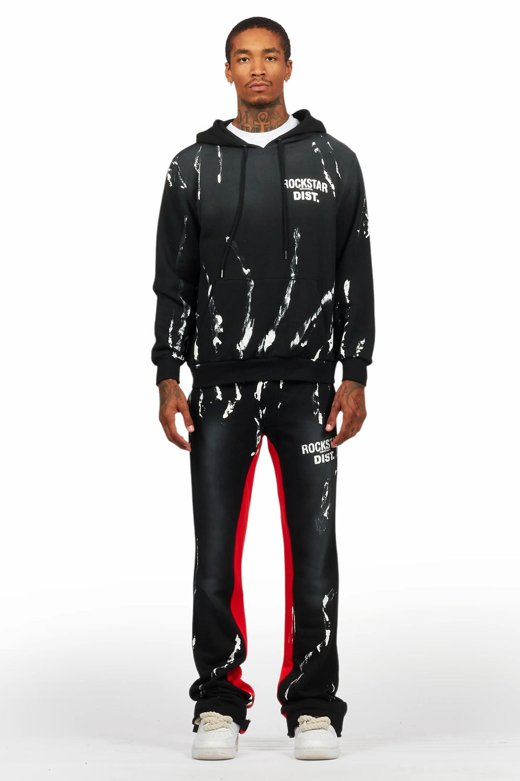 Rampage Black Hoodie/Baggy Track Pant Set