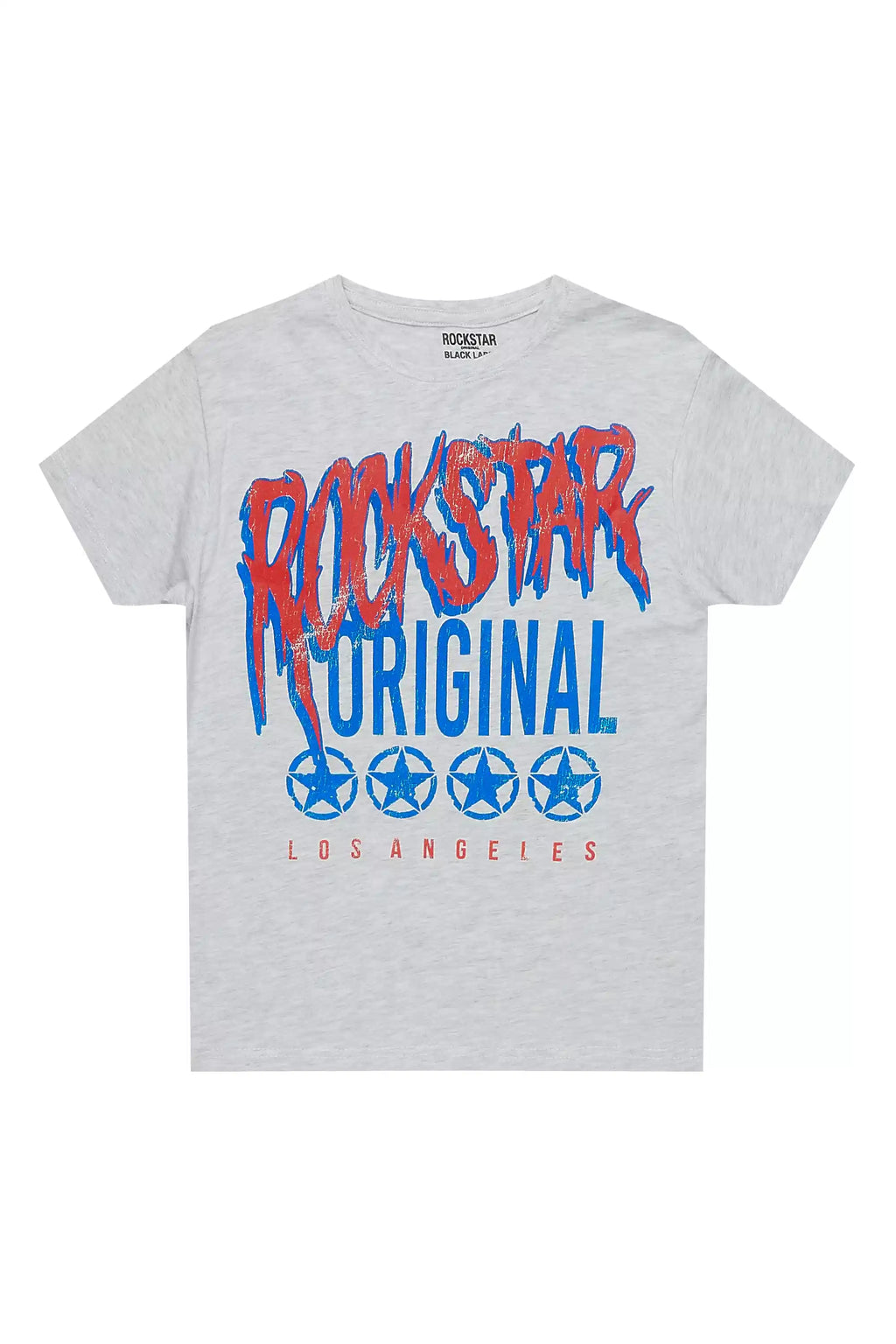 Boys Wizzurd Heather Grey/Red Graphic T-Shirt