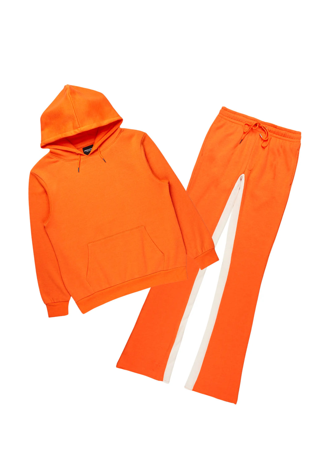 Basic Orange Hoodie/Baggy Track Pant Set