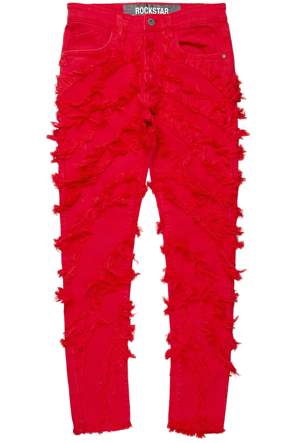 Balta Red Diagonal Patch Skinny Fit Jean