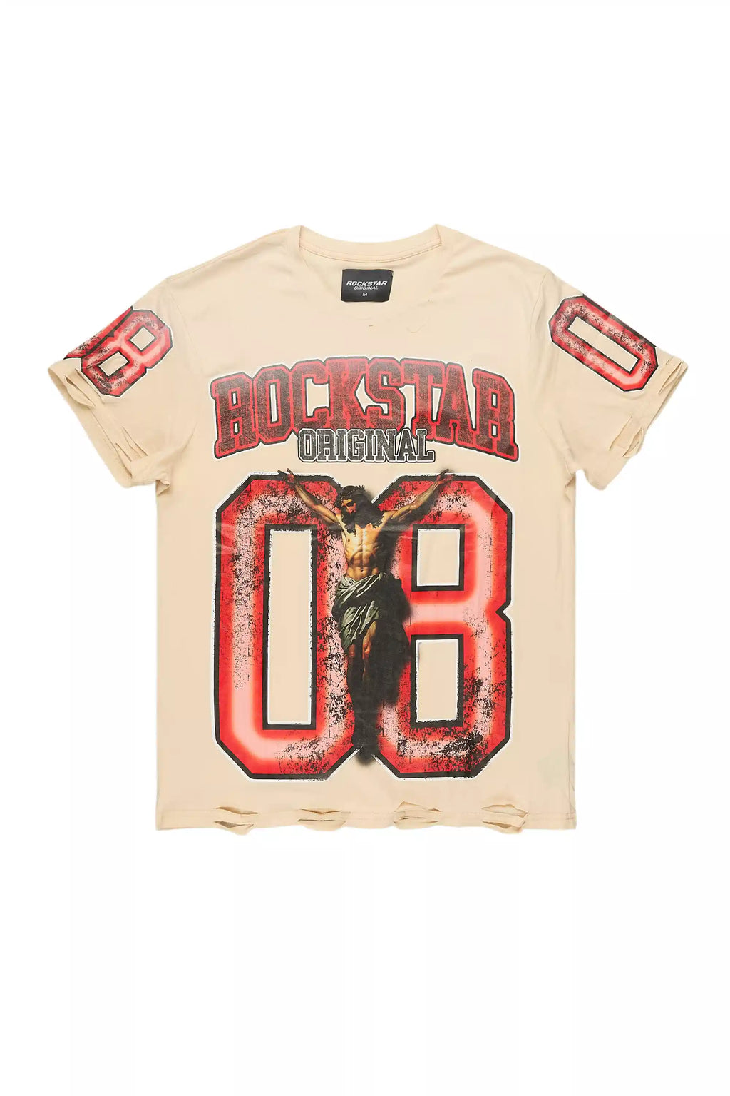 Fields Beige Oversized Graphic T-Shirt