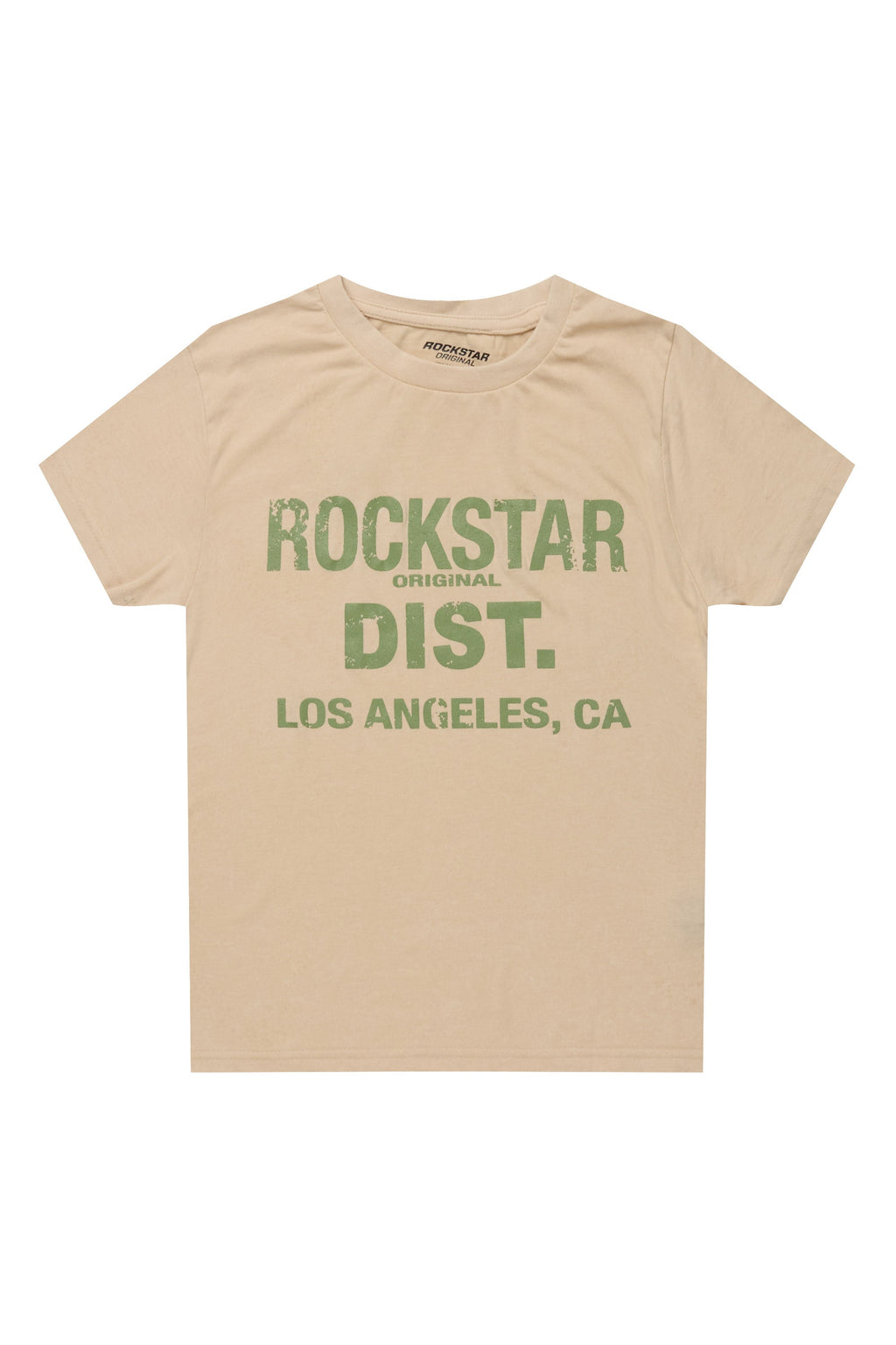 Boys Koen Vintage Sand/Green Graphic T-Shirt