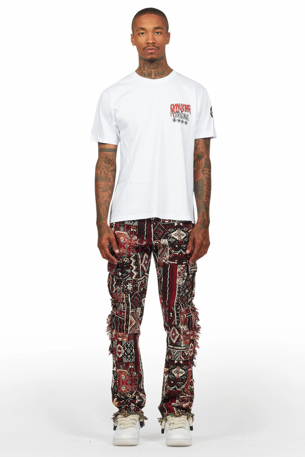 Wizzurd White/Red T-Shirt/Tapestry Jean Bundle