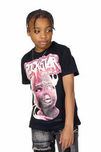 Boys Saburo Black T-Shirt/Super Stacked Flare Jean