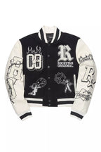 Sharray Black Oversized Varsity Jacket