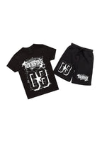 Boys Allstar Black T-Shirt Short Set