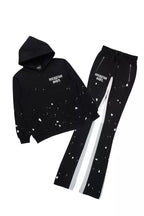 Raffer Black/White Hoodie/Super Stacked Flare Pant Set