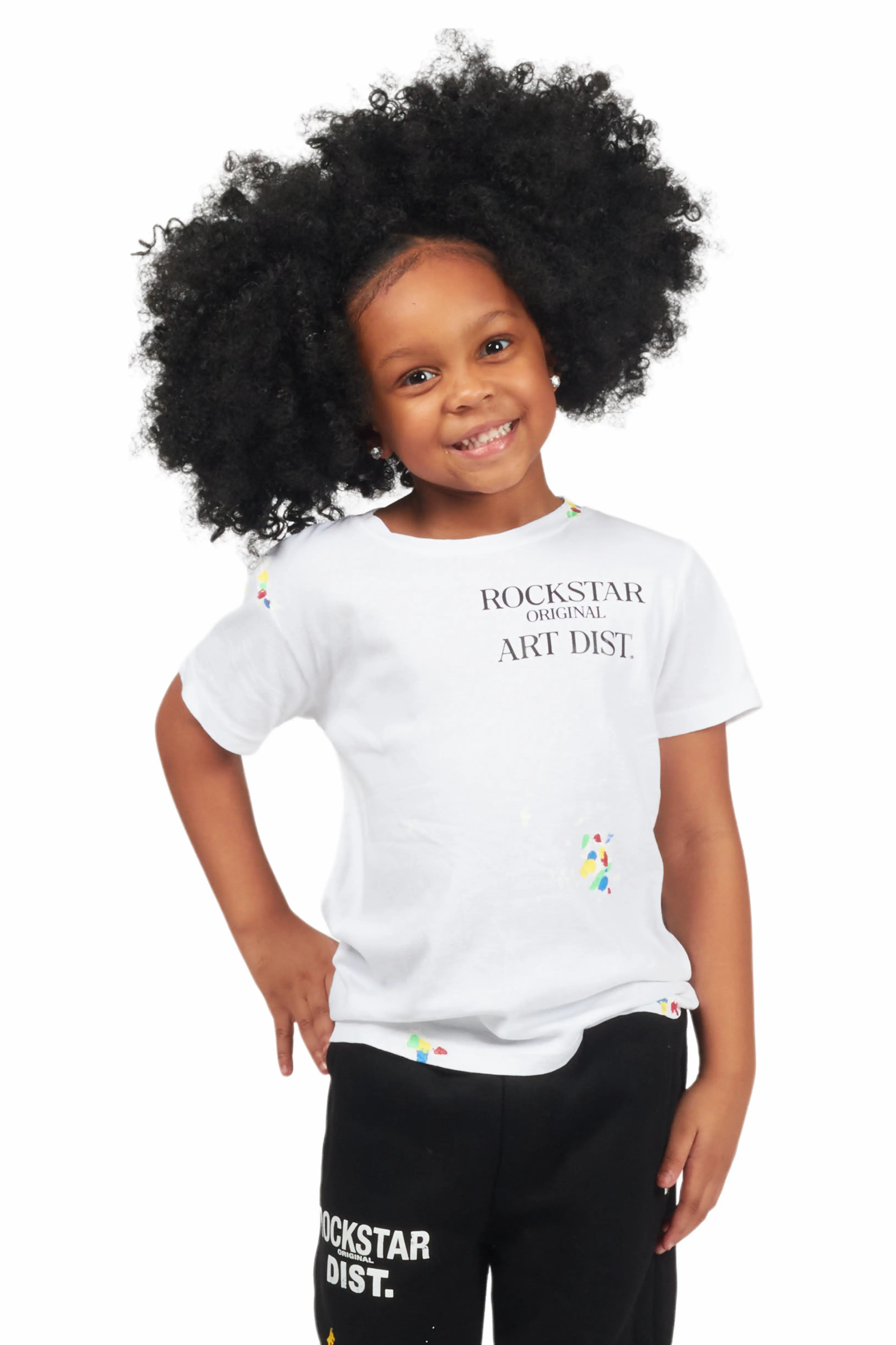 Girls Palmira White Graphic T-Shirt