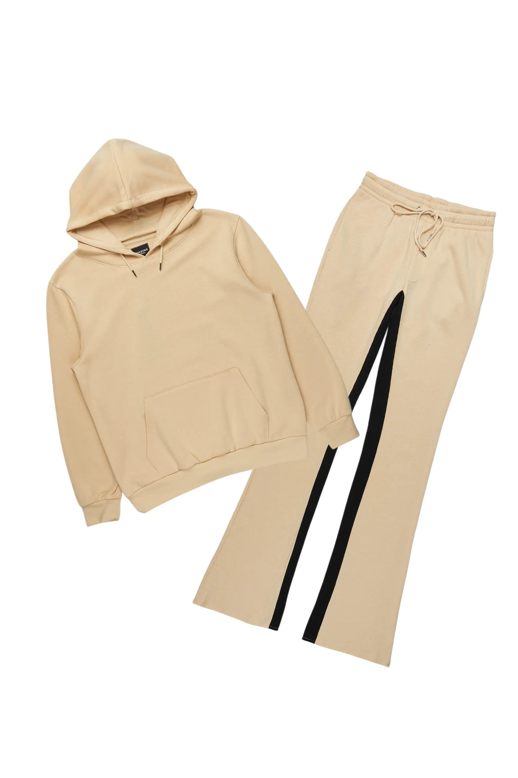 Basic Beige Hoodie/Baggy Track Pant Set