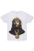 Amina White Oversized Graphic T-Shirt