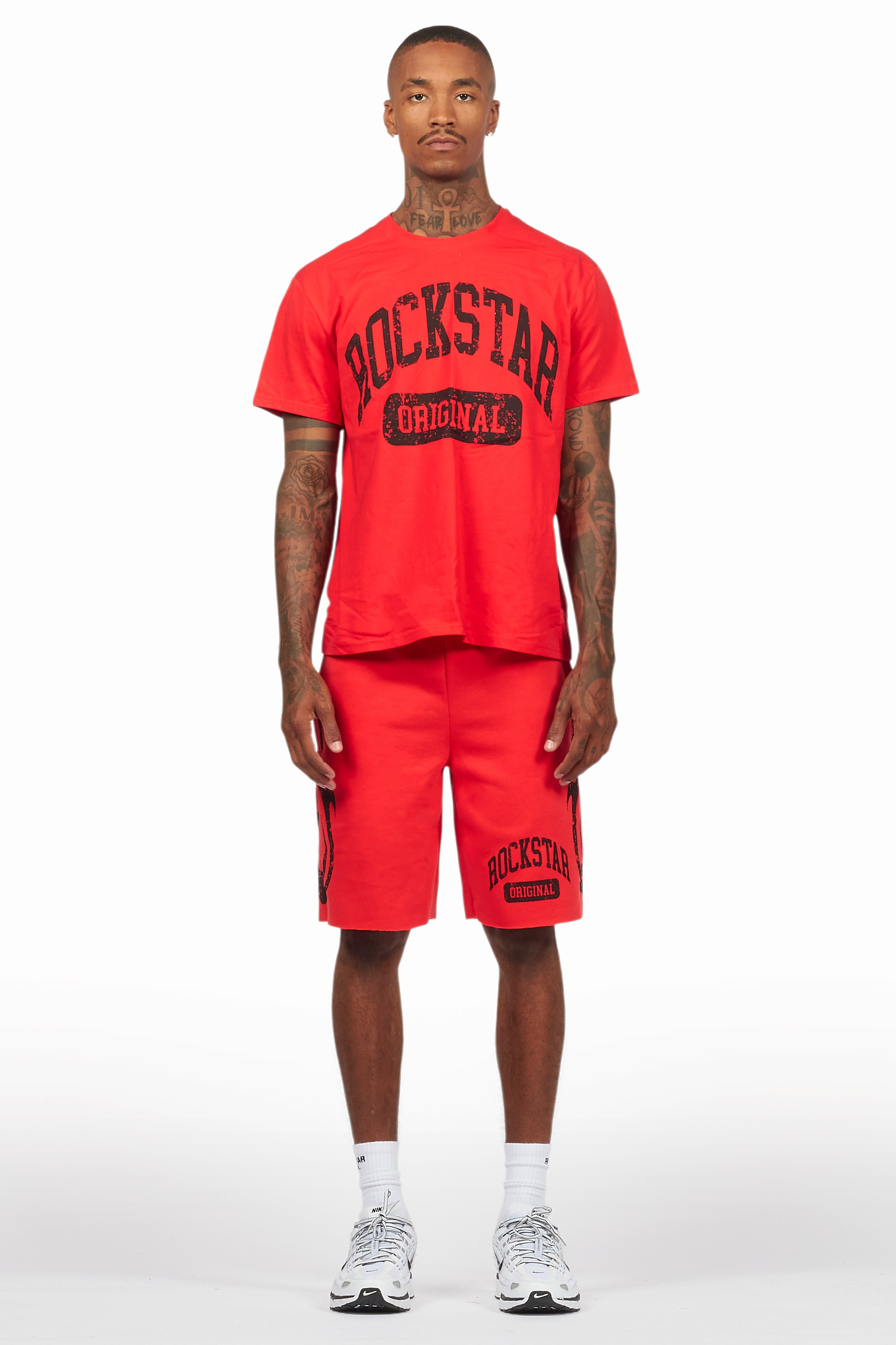 Members Red/Black T-Shirt/Short Set