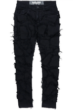 Hakim Jet Black Patchwork Skinny Fit Jean