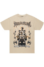 Deathrown Beige Graphic T-Shirt