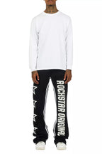 Skender Black Baggy Stacked Pant