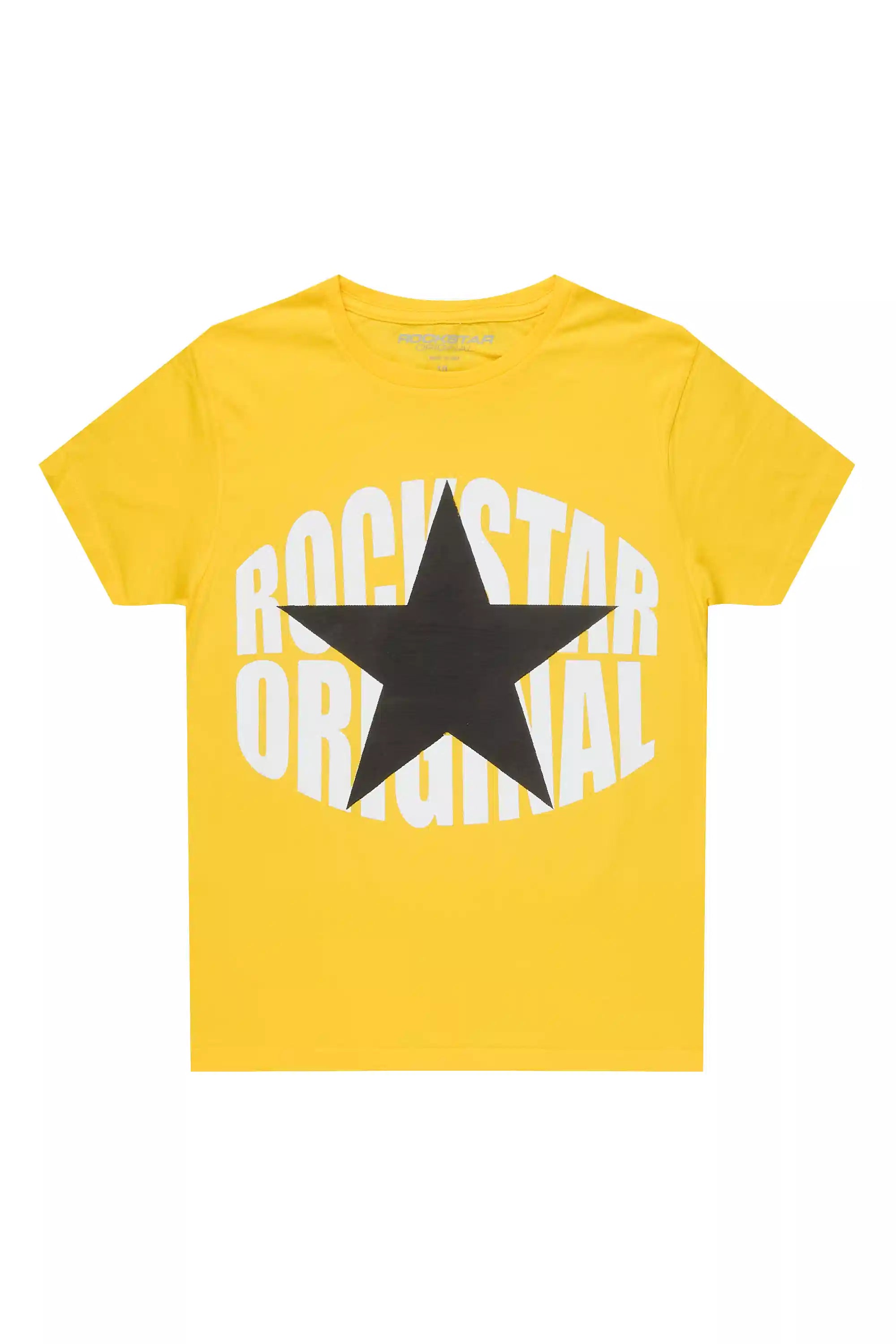 Boys Ezra 2.0 Yellow/Black Graphic T-Shirt