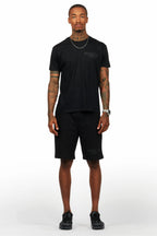 Sana Black Short Set