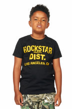 Boys Koen Black/Yellow Graphic T-Shirt