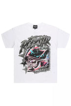 Outerworld White Graphic Rhinestone T-Shirt