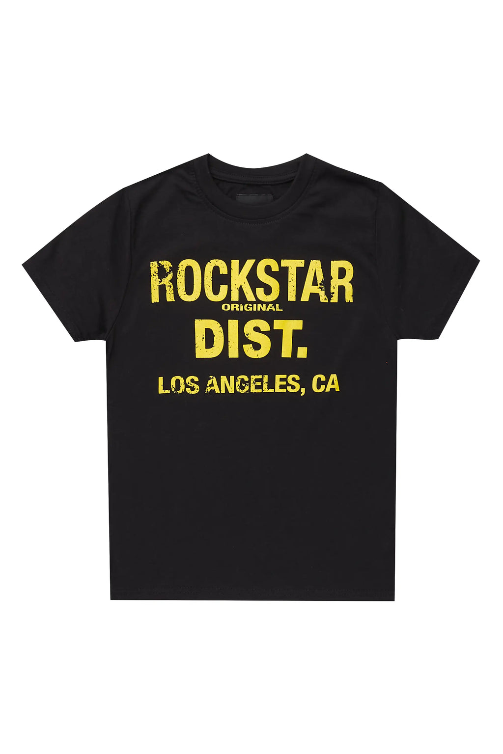 Boys Koen Black/Yellow Graphic T-Shirt