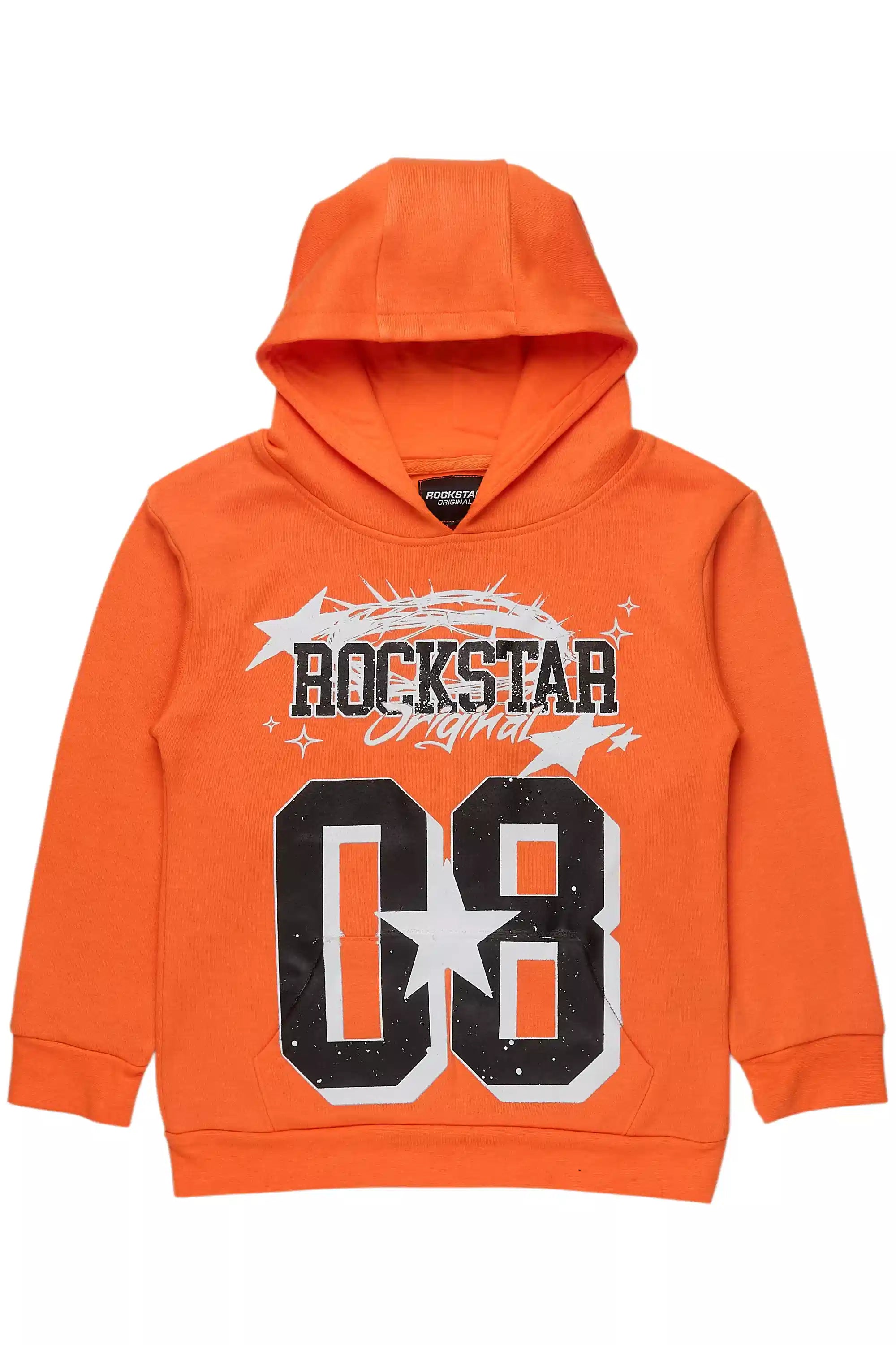 Boys Allstar Orange/Black Graphic Hoodie