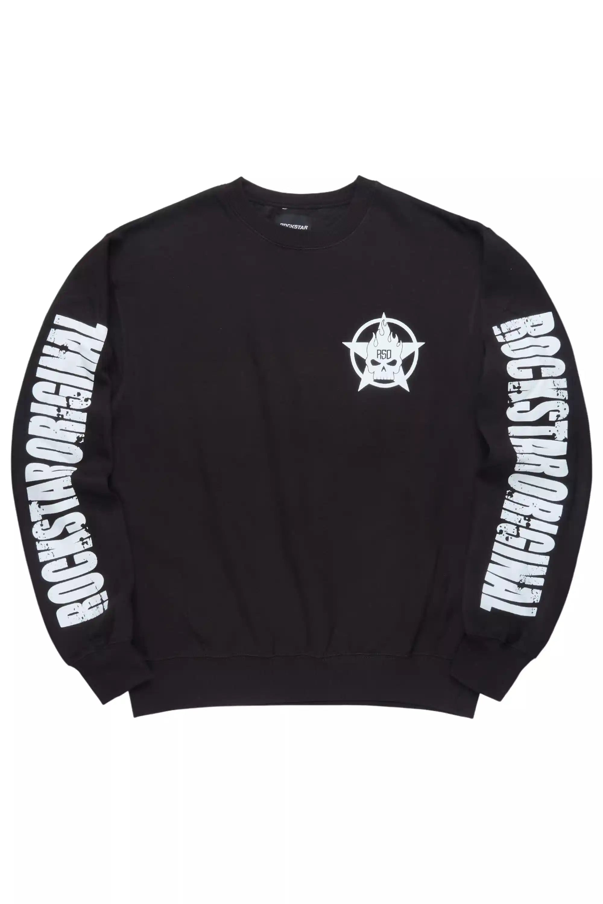 Chanita Black Graphic Crewneck Sweatshirt