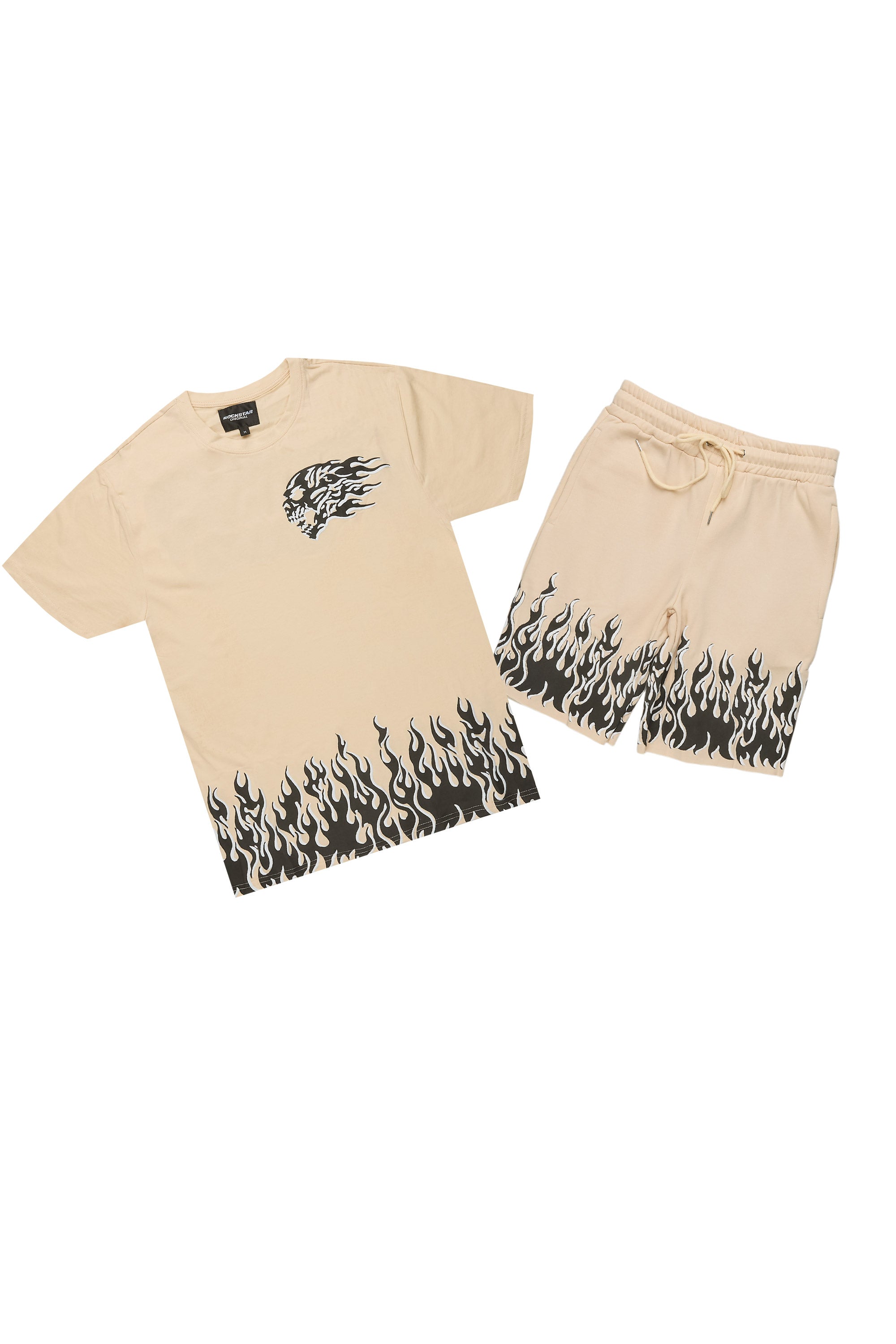 Bubble Beige T-Shirt/Short Set