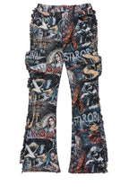 Boys Dalai Multi Stacked Tapestry Flare Jean